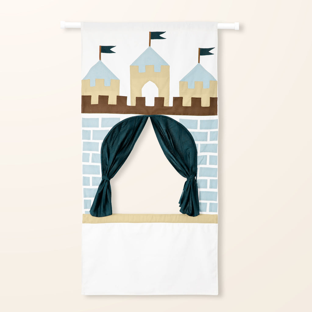 Doorway Puppet Theatre with Sword, Shield, Crown & Armor