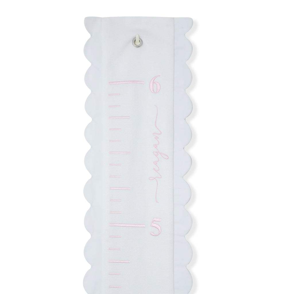 Personalized Fabric Growth Chart - Beige Gray Canvas