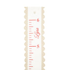Personalized Fabric Growth Chart - Beige Gray Canvas