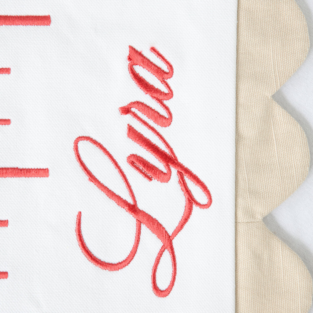 Personalized Embroidered Growth Chart