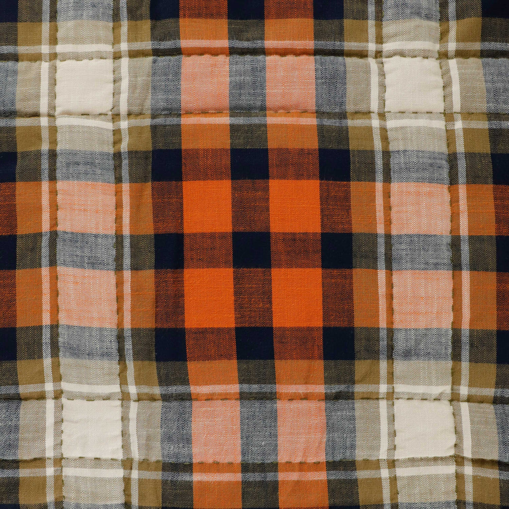 Plaid Reverie Reversible Cotton Quilt With Handmade Pick-stitch Quilting