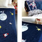 Space Quilt, Astronaut Quilt, Toddler Bedding