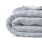 Handmade Blue White Kids Cotton Quilt with Ruffles – Toddler Bedding