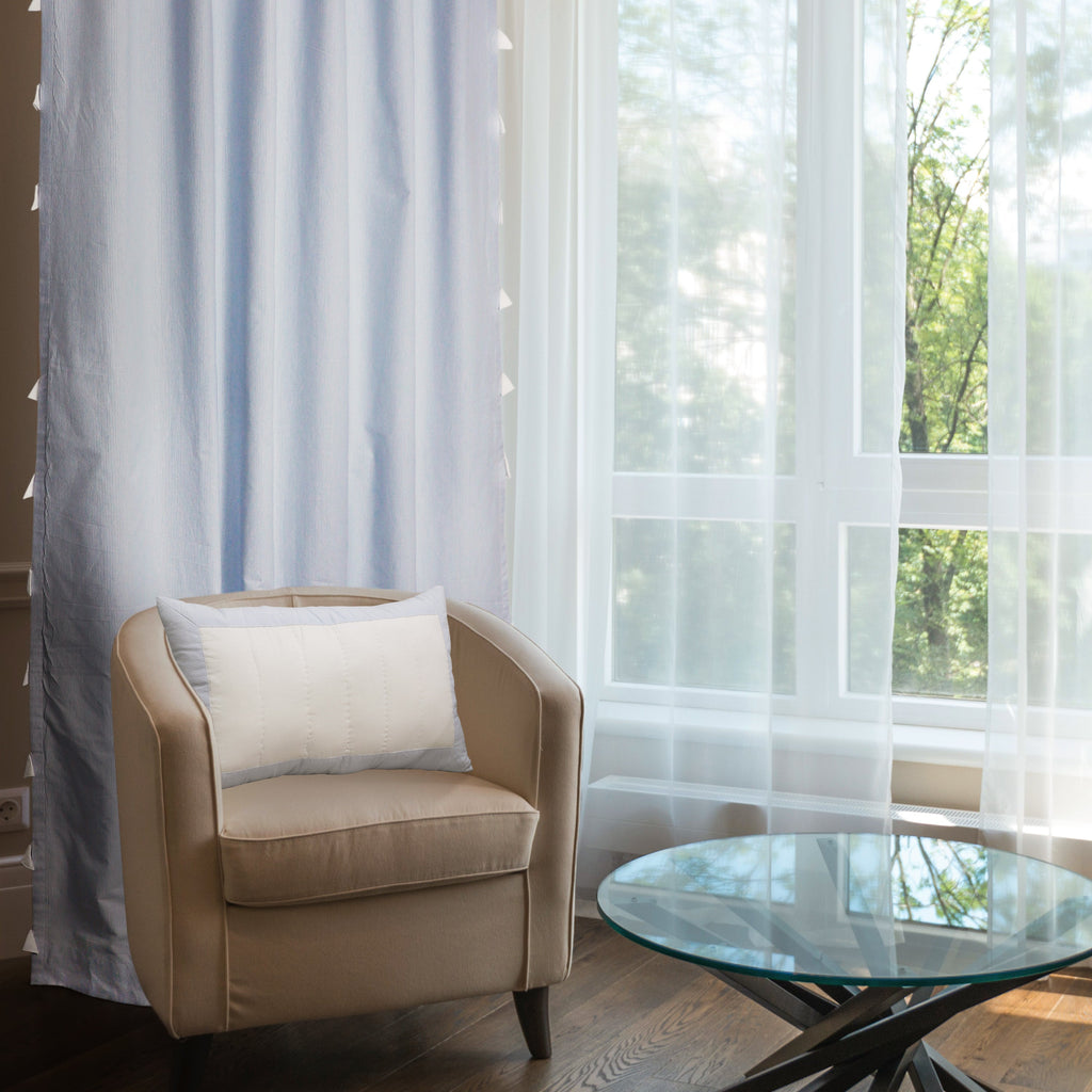 The shams are neatly crafted with pick stitch to create a textured and tonal look. Shams can be used on a chair or bed.
