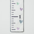 Embroidered Growth Chart With Hearts, Customized Height Chart