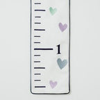 Embroidered Growth Chart With Hearts, Customized Height Chart