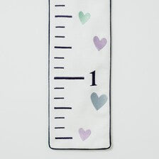 Embroidered Growth Chart With Hearts, Customized Height Chart