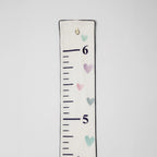 Embroidered Growth Chart With Hearts, Customized Height Chart