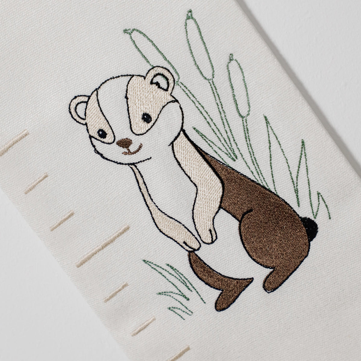 Personalized Woodland Growth Chart, Boys Girls Embroidered Height Chart