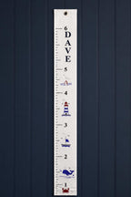 Nautical Growth Chart Personalised, Embroidered Baby Name Height Chart, Nursery Gift