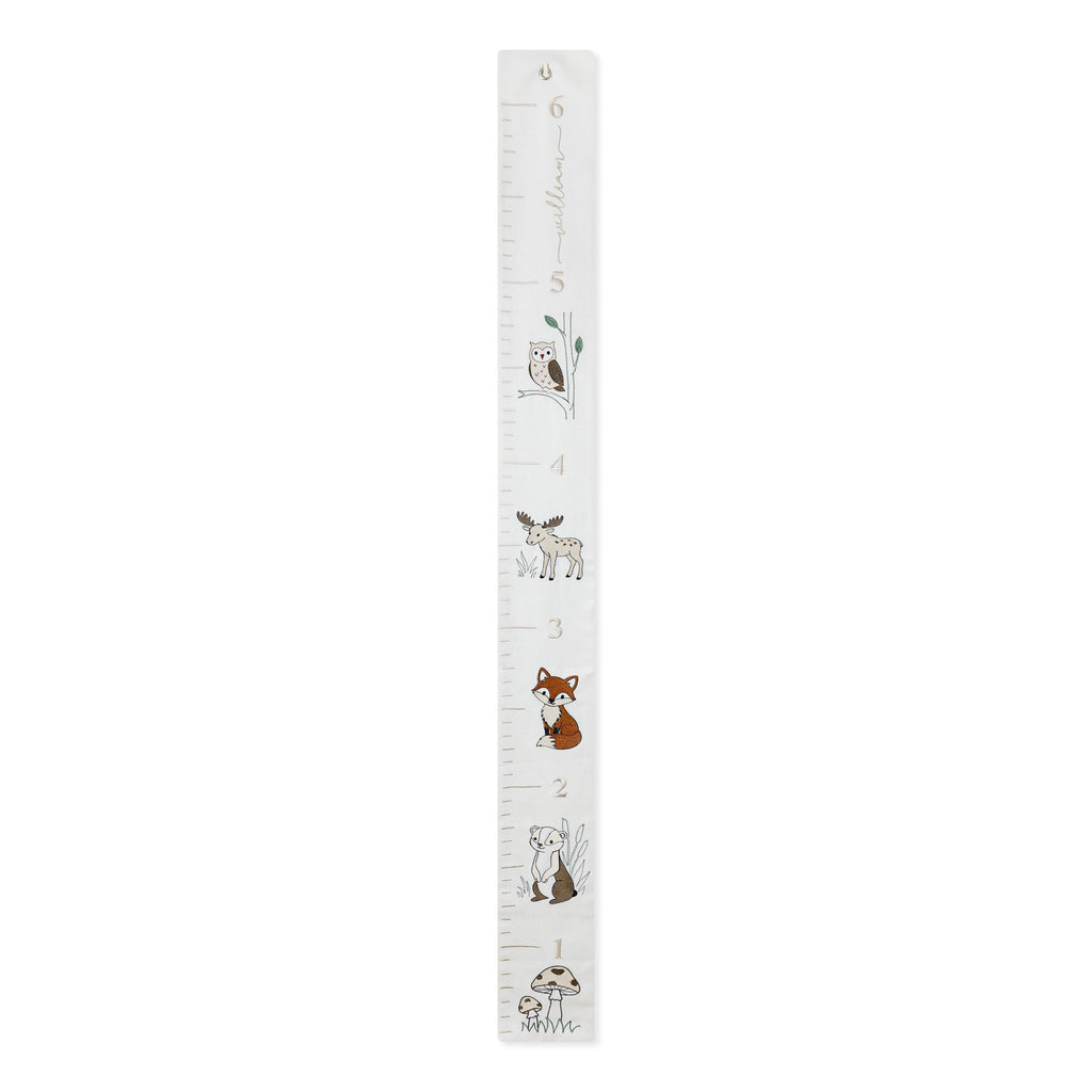 Personalized Woodland Growth Chart, Boys Girls Embroidered Height Chart