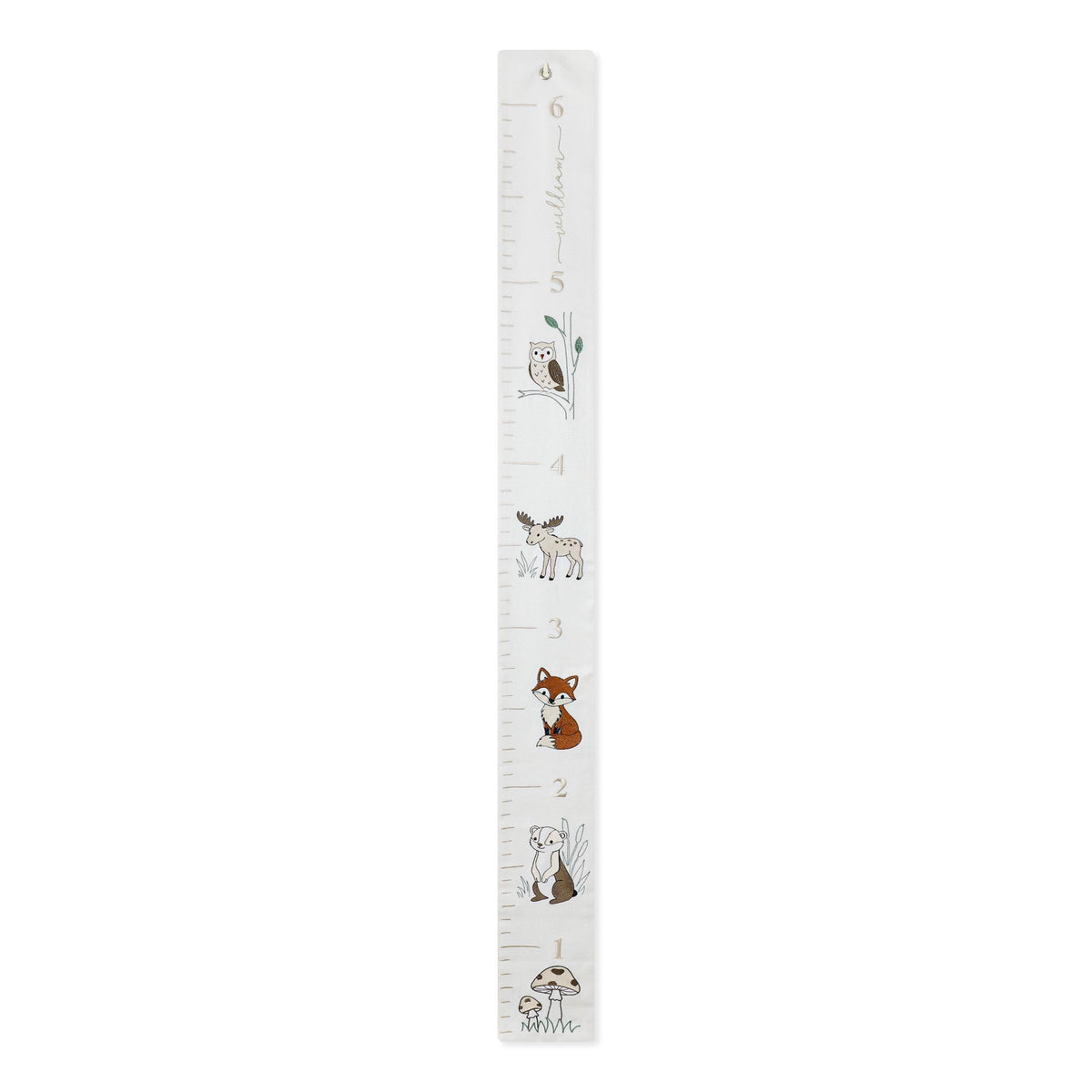 Personalized Woodland Growth Chart, Boys Girls Embroidered Height Chart