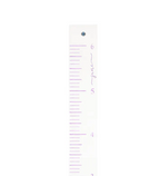 "Personalized embroidered growth chart for girls with custom name, floral design, and height measurements in inches & centimeters." 