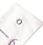 "Handmade fabric height ruler for nursery decor, featuring baby’s name and embroidered motifs as a keepsake growth tracker."