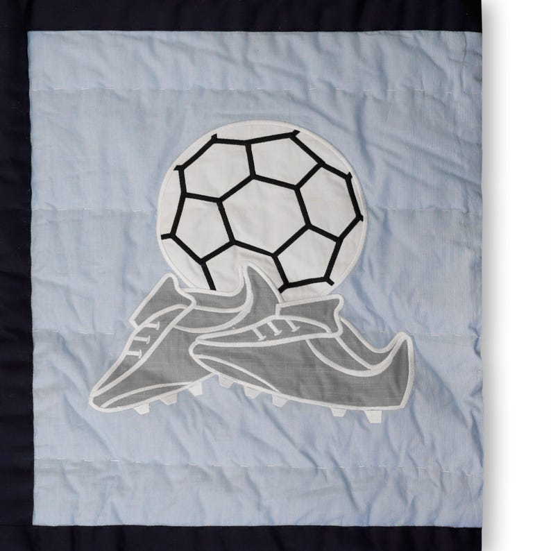 Handmade Sports Quilt & Shams – Toddler to Twin Boys Bedding