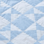 Handmade Blue White Cotton Quilt Bedspread Geometric Patchwork Bedding