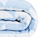 All-season breathable blue & white cotton quilt. Custom size hand-stitched blankets for bedroom and guest rooms. Available in lap size bedding and twin size bedding.